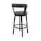 Armen Living Bryant 30" Bar Height Swivel Bar Stool in Black Finish and Gray Faux Leather LCBYBABLGR30 - alternate 10